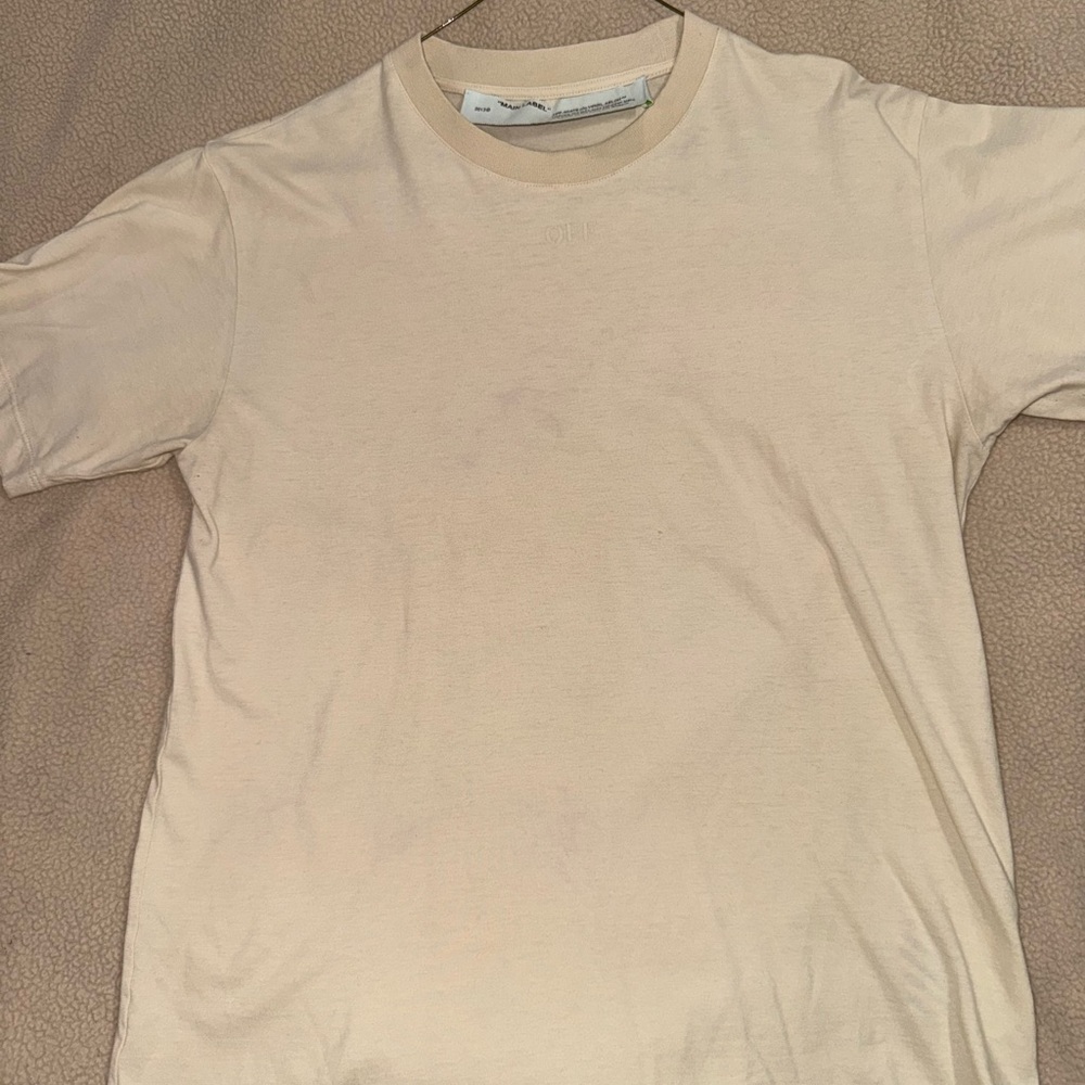 Off-White Cream Short Sleeve Tee